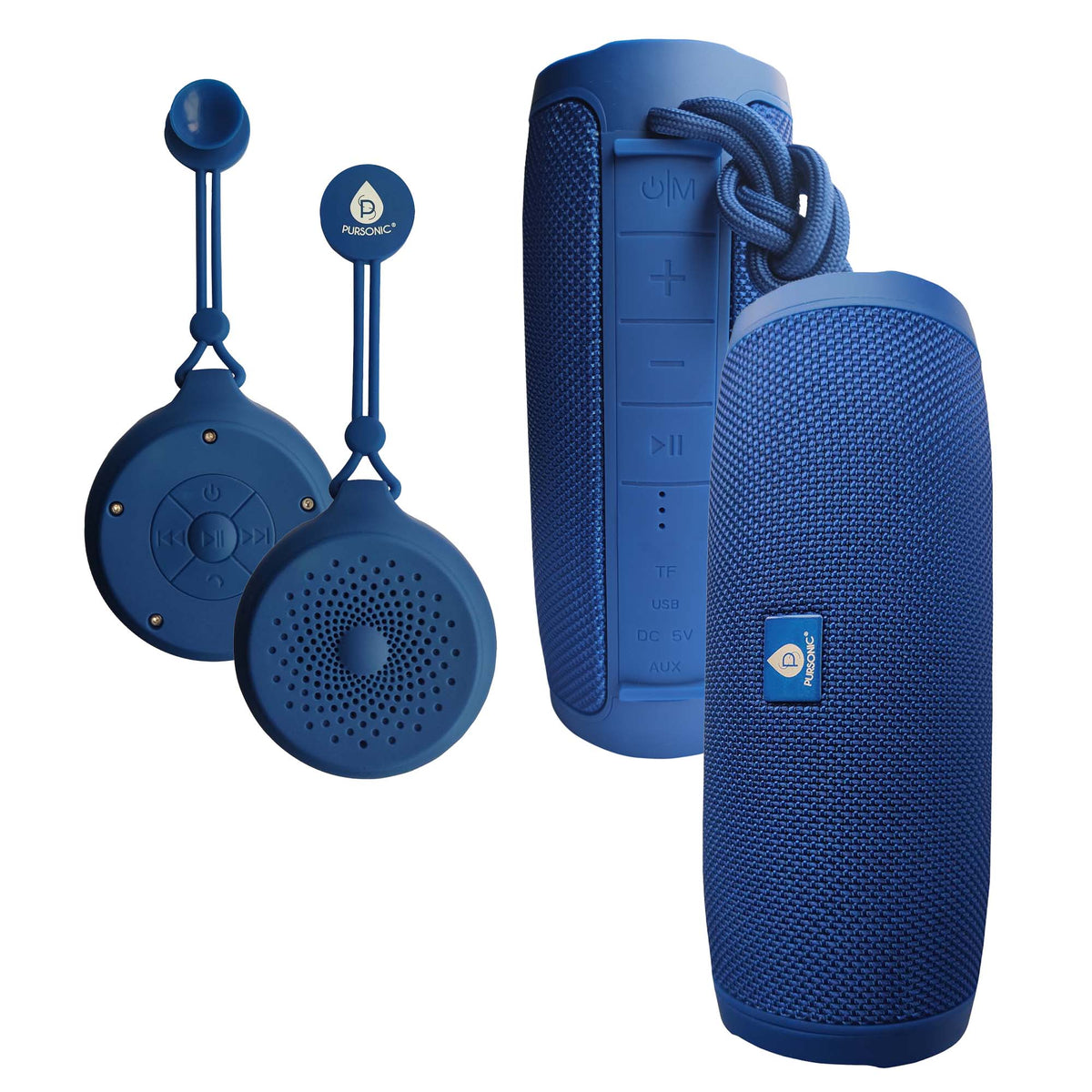 Pursonic Peak & Waterproof Wireless Speaker Bundle – 360° Hi-Res Sound