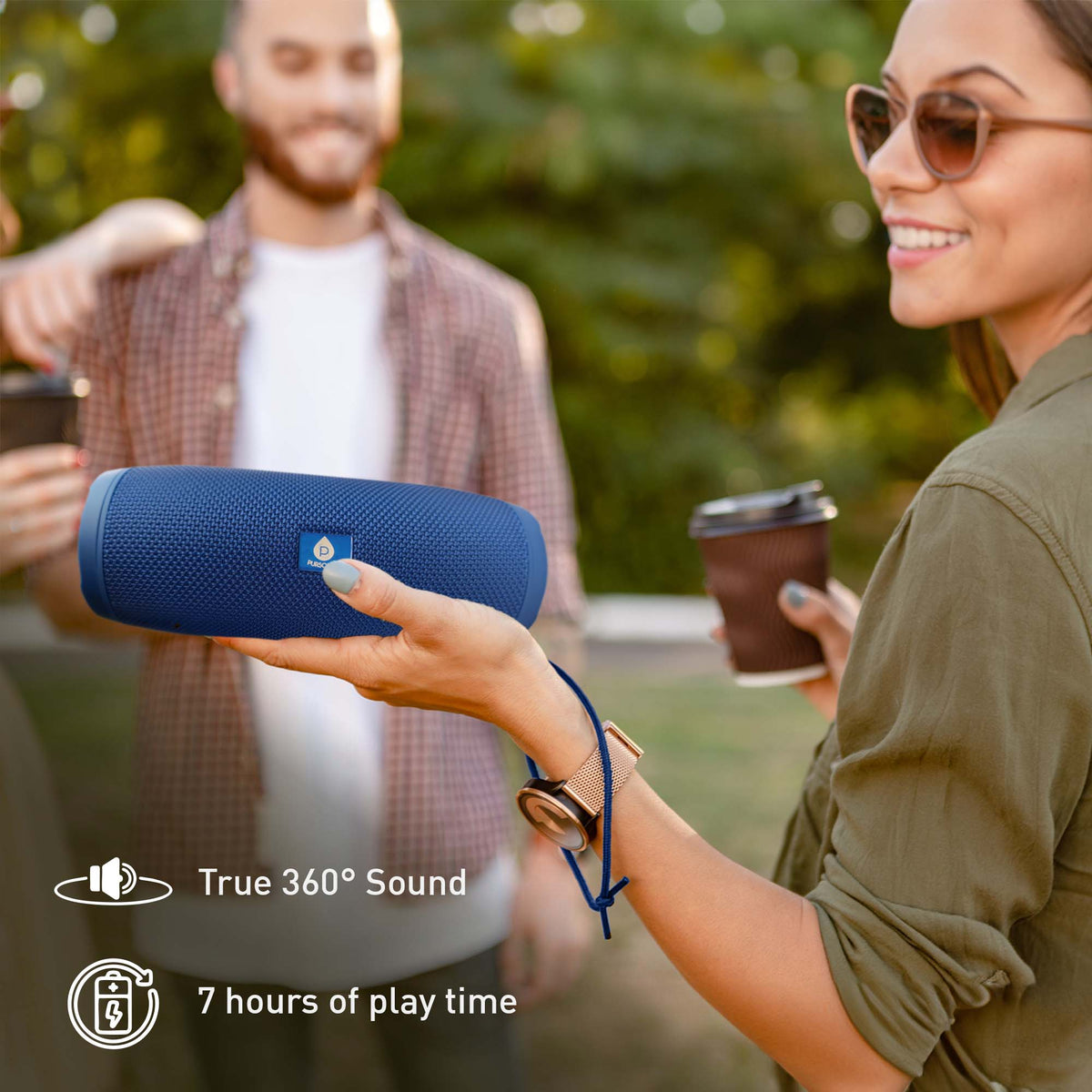 Pursonic Peak & Waterproof Wireless Speaker Bundle – 360° Hi-Res Sound