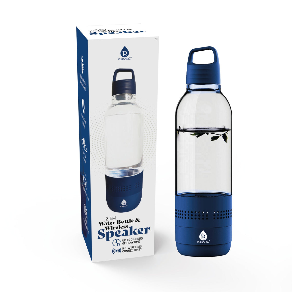 Pursonic 2-in-1 Water Bottle with Built-In Bluetooth Speaker