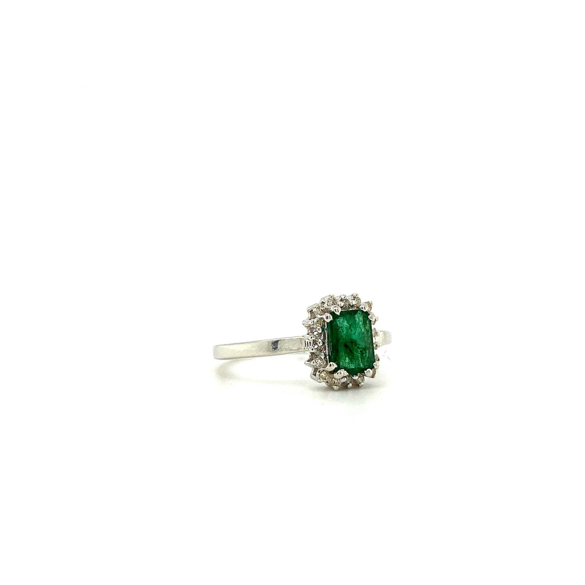 Emerald Sterling Silver Jewellery Set