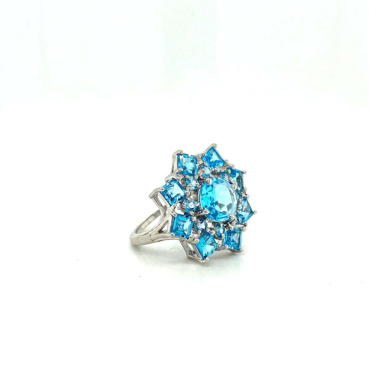 Blue Topaz Sterling Silver Jewellery Set