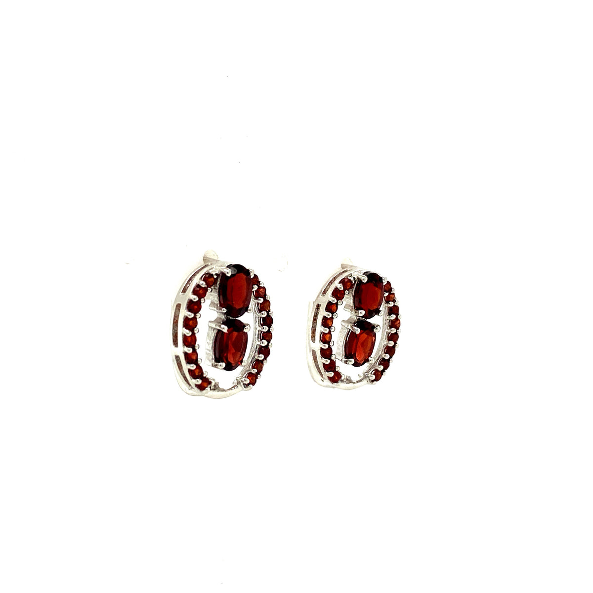 Garnet Sterling Silver Jewellery Set VI