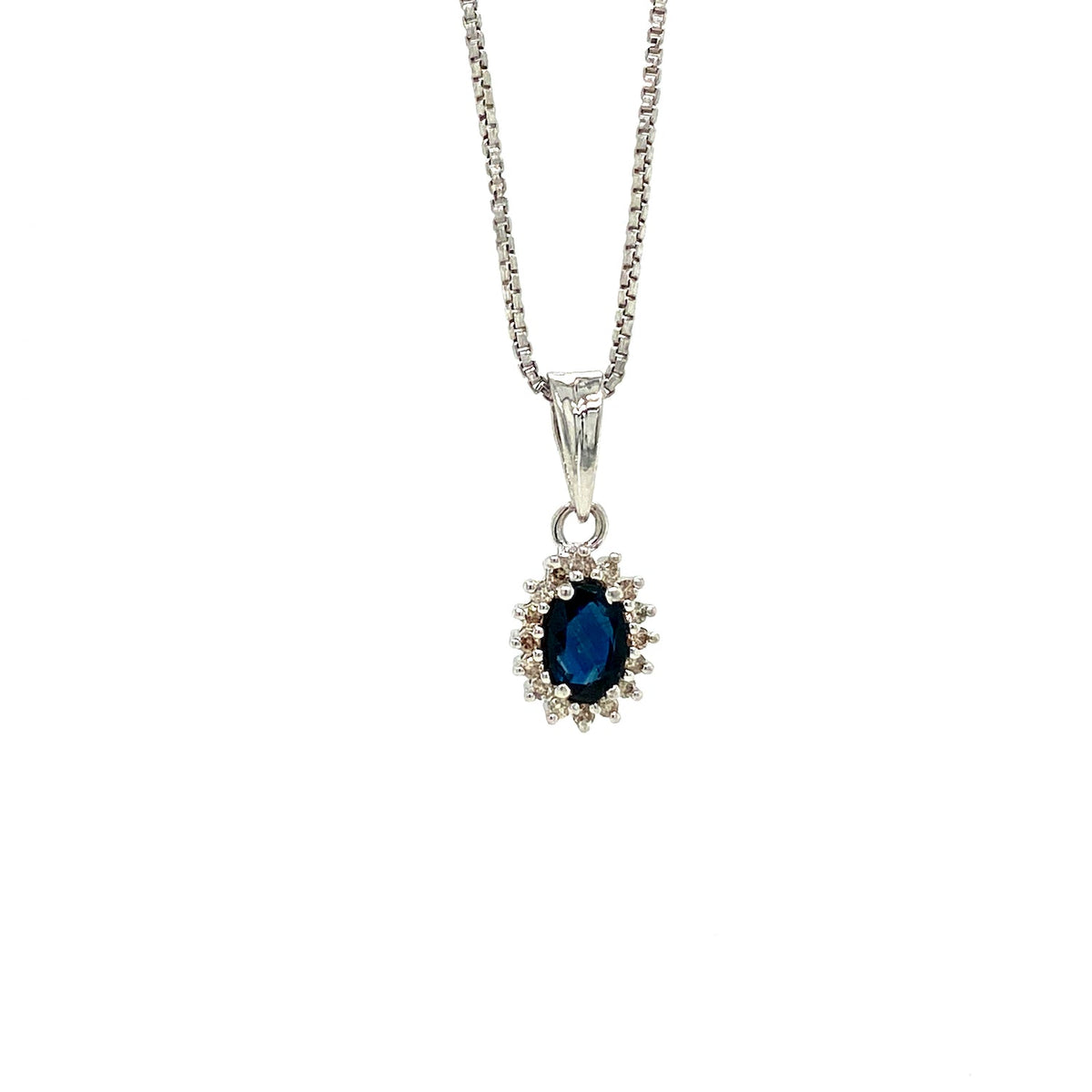 Sapphire Sterling Silver Jewellery Set