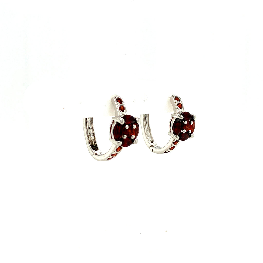 Garnet Sterling Silver Jewellery Set III