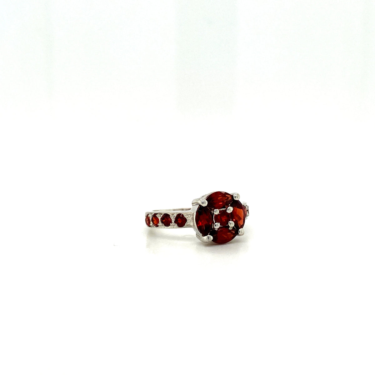 Garnet Sterling Silver Jewellery Set III