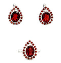 Garnet Sterling Silver Jewellery Set II