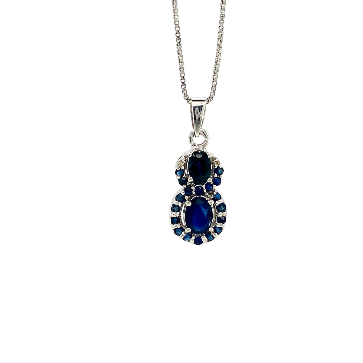 Sapphire Sterling Silver Jewellery Set III