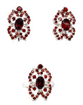 Garnet Sterling Silver Jewellery Set IV