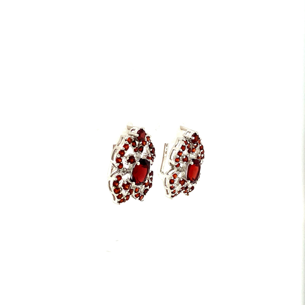 Garnet Sterling Silver Jewellery Set IV