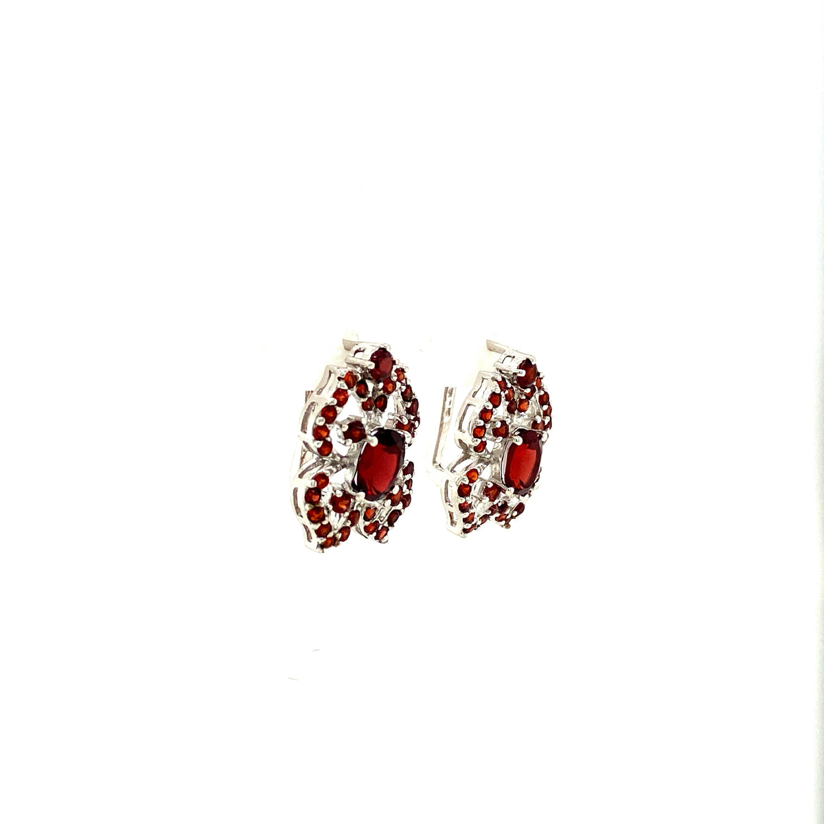 Garnet Sterling Silver Jewellery Set IV