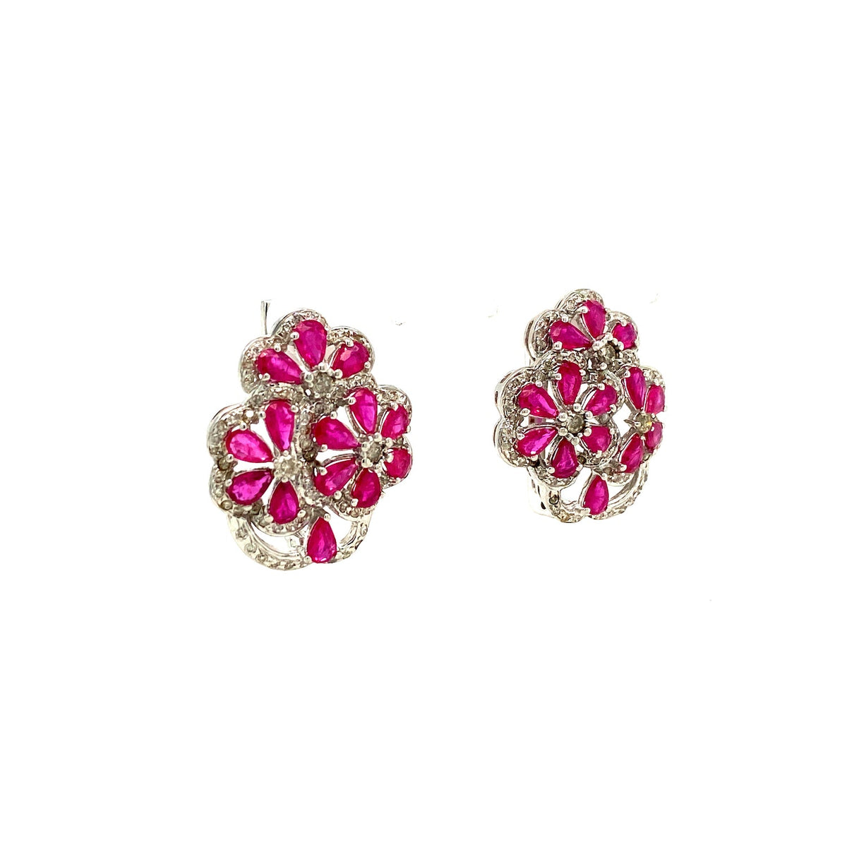 Ruby Sterling Silver Jewellery Set II