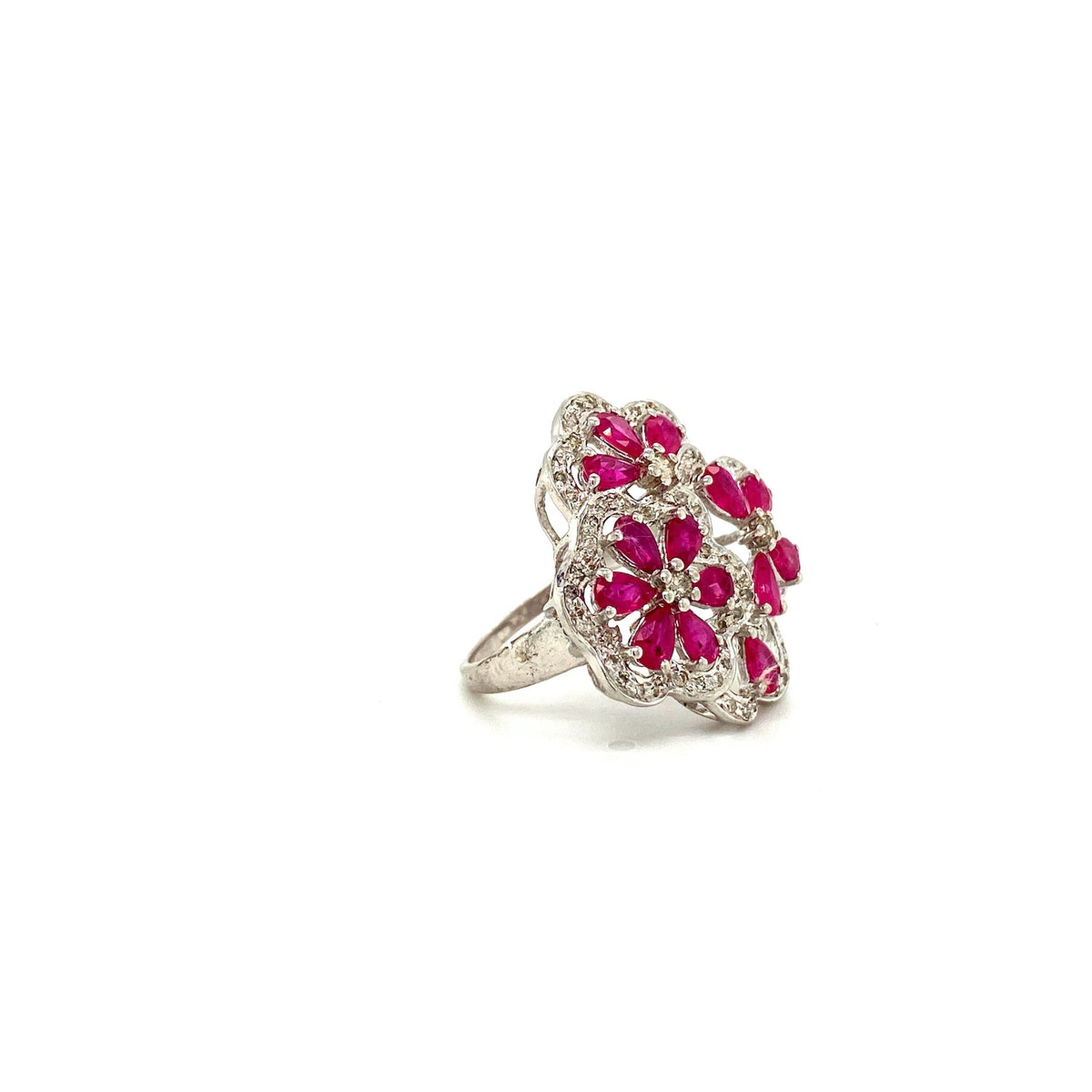 Ruby Sterling Silver Jewellery Set II