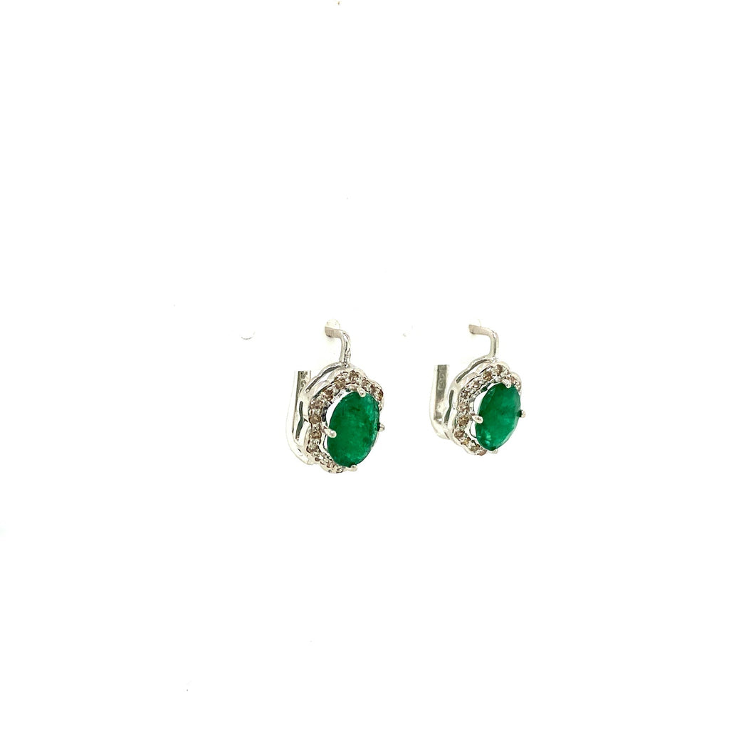 Emerald Sterling Silver Jewellery Set IV