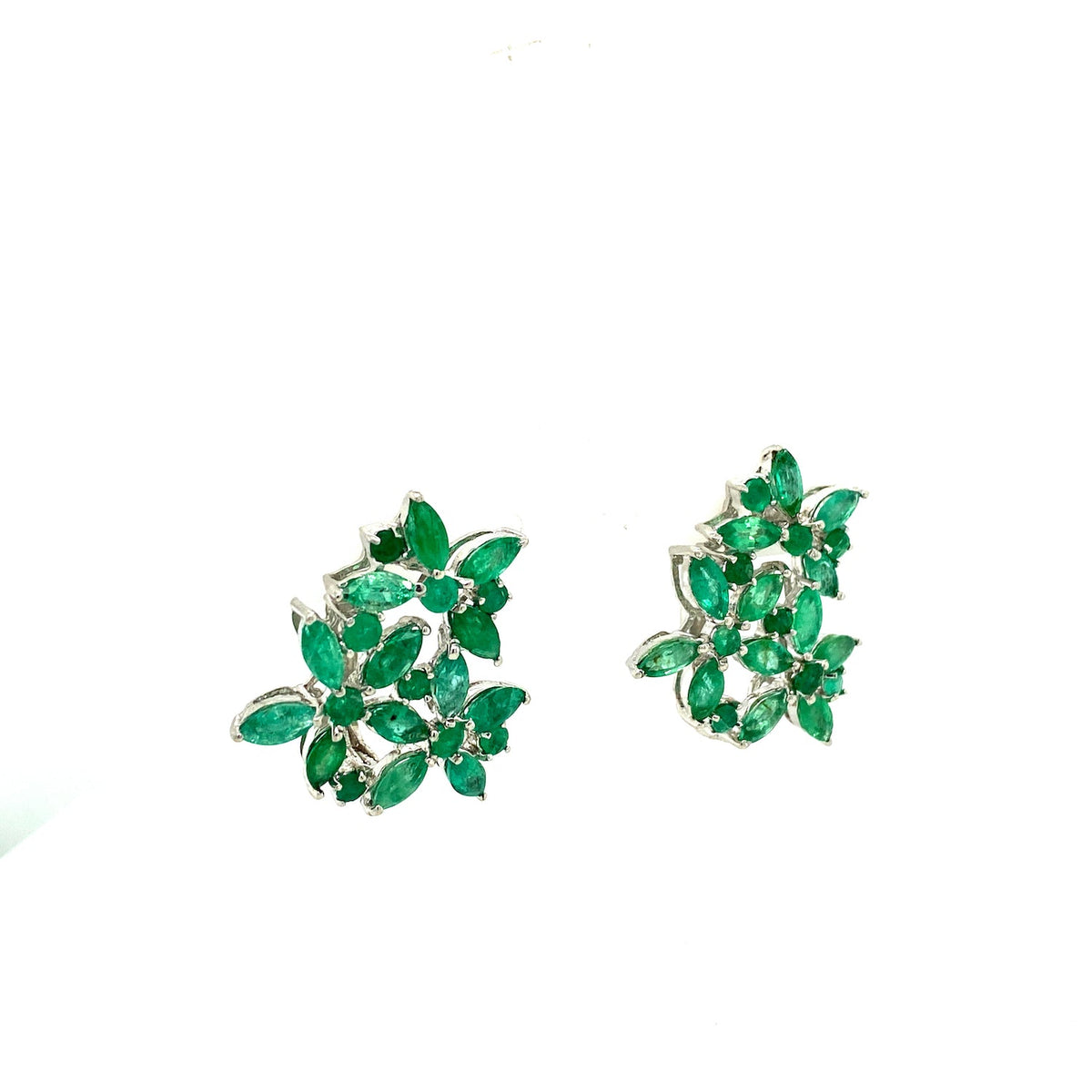 Emerald Sterling Silver Jewellery Set III
