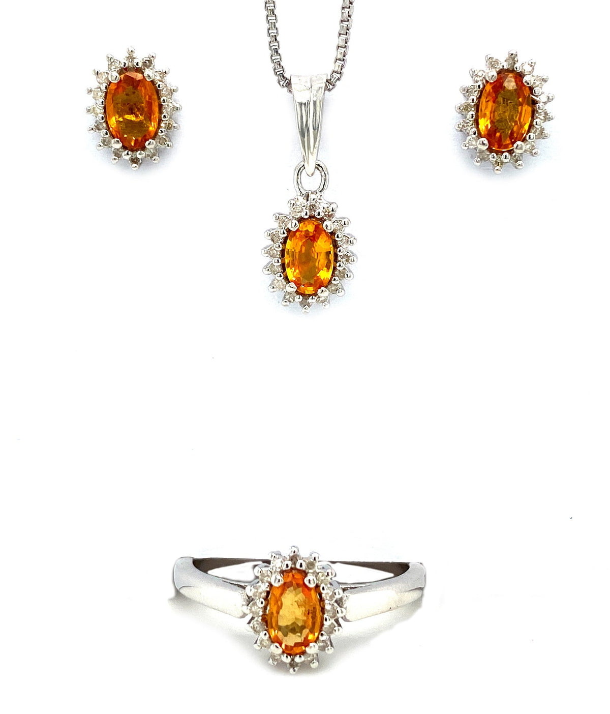 Multi Sapphire Sterling Silver Jewellery Set II