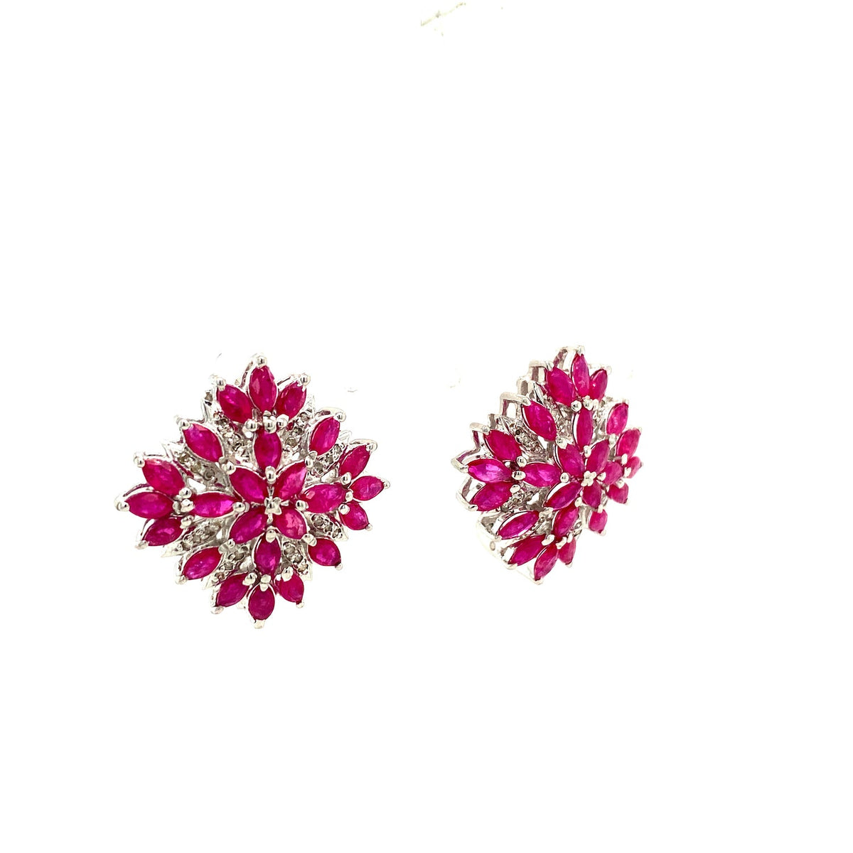 Ruby Sterling Silver Jewellery Set IV