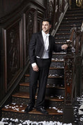 "Capri" Black Full Dress Jacket – Peak Lapel Separate