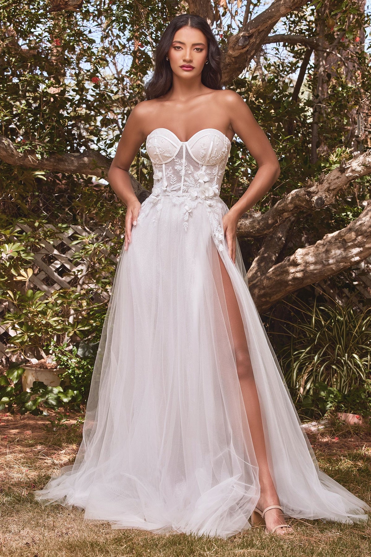 Strapless Floral Ball Gown – Bridal & Formal Wedding Dress